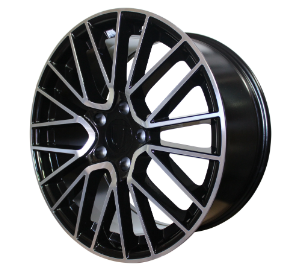 21" Porsche Cayenne Turbo S GTS Black Machined Mesh Wheels & Rims