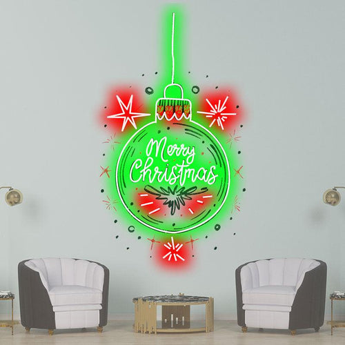 Big Green Light Bulb Decoration - Spreading Christmas Cheer and Lighting Up the Holiday Spirit  neon signs
