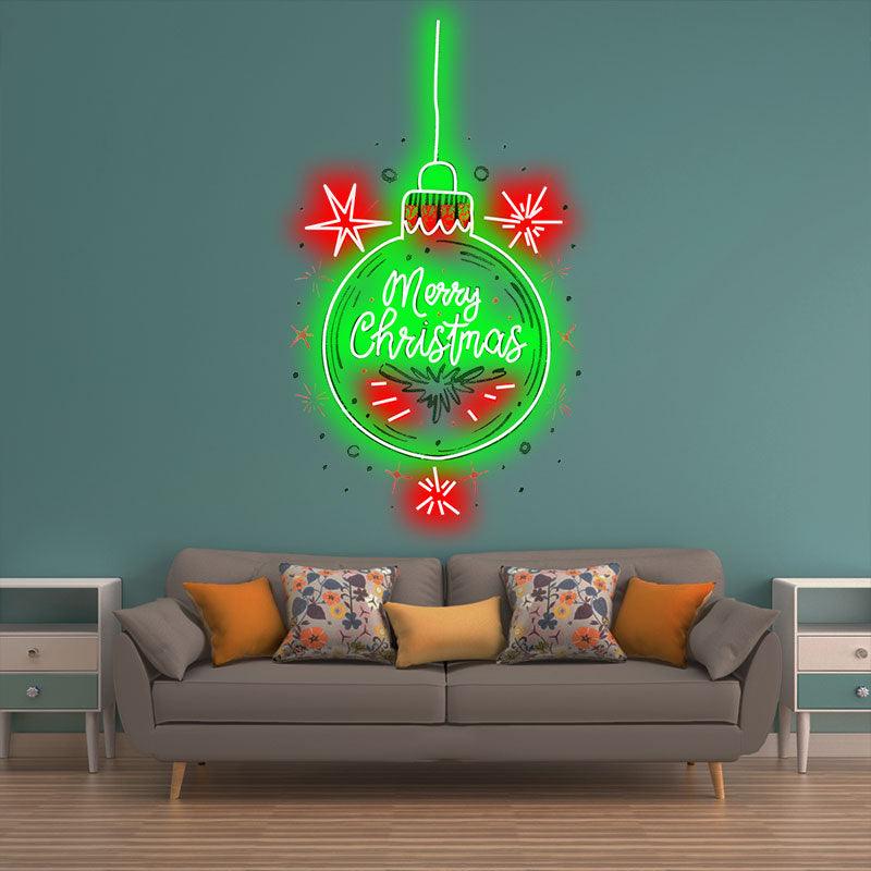 Big Green Light Bulb Decoration - Spreading Christmas Cheer and Lighting Up the Holiday Spirit  neon signs