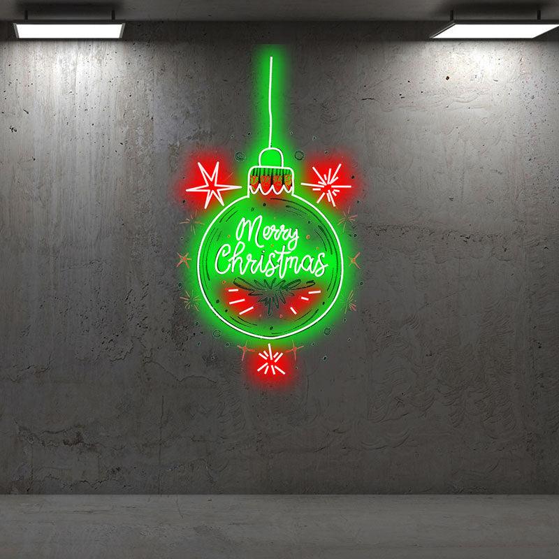 Big Green Light Bulb Decoration - Spreading Christmas Cheer and Lighting Up the Holiday Spirit  neon signs