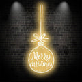 Merry Christmas Bulb neon signs- Lighting up the festive atmosphere and conveying warm blessings