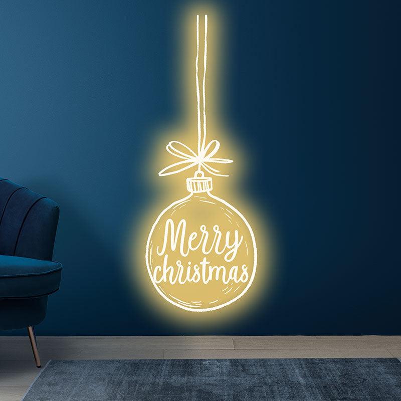 Merry Christmas Bulb neon signs- Lighting up the festive atmosphere and conveying warm blessings