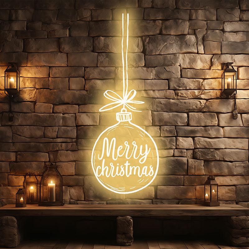 Merry Christmas Bulb neon signs- Lighting up the festive atmosphere and conveying warm blessings