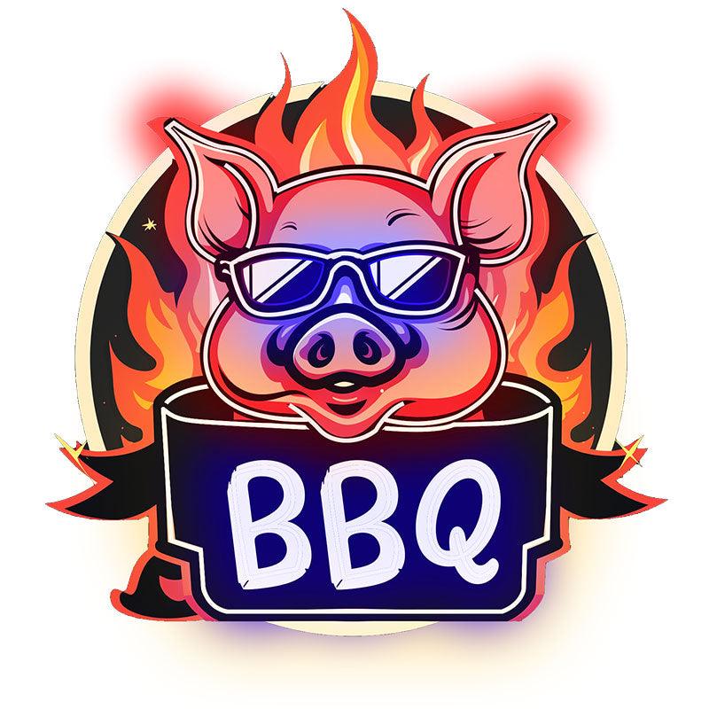Wild Hog Barbecue Feast: neon signs A Tasty Time Under the Circular Lights
