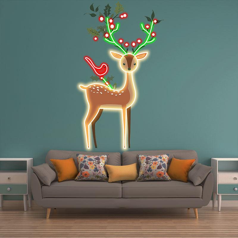 Christmas Elk Decoration - Spreading Christmas Cheer and Lighting Up the Holiday Season neon signs
