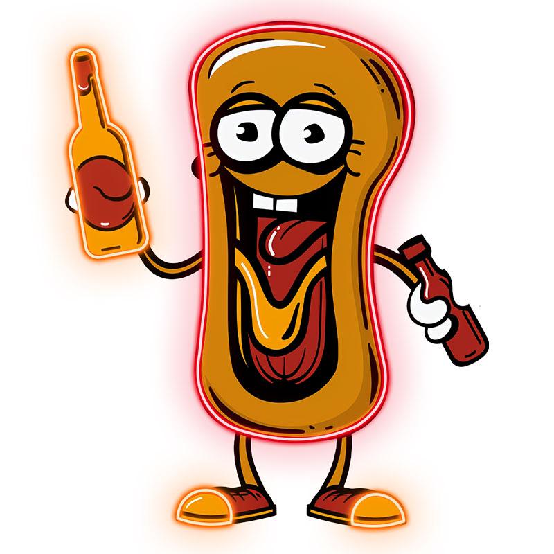 Hot Dog Boy:neon signs Tantalize your taste buds with a tasty journey of ketchup!
