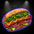 Creative Neon signs | Hamburger Clip Hot Dog, Vegetable & Steak Shape LED Lights | Restaurant, Kitchen, Party Decoration