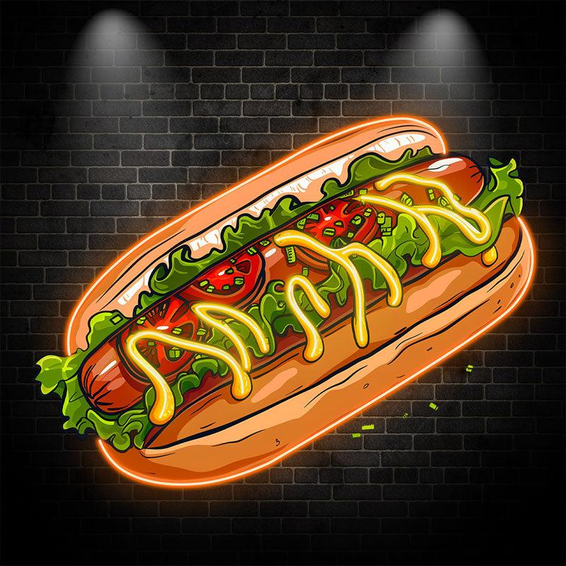 Creative Neon signs| Tasty Burger | Big Burger with Ham and Fresh Vegetables | Every Bite is a Treat, Stylized LED Lights | Restaurant, Kitchen, Party Decoration
