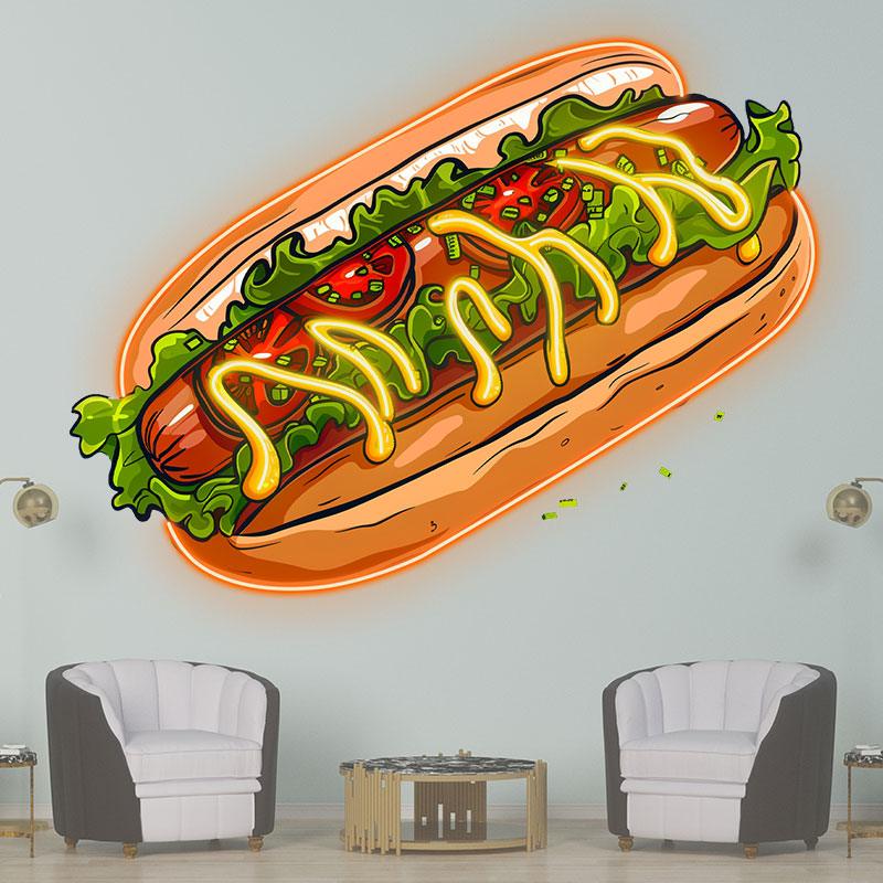 Creative Neon signs| Tasty Burger | Big Burger with Ham and Fresh Vegetables | Every Bite is a Treat, Stylized LED Lights | Restaurant, Kitchen, Party Decoration