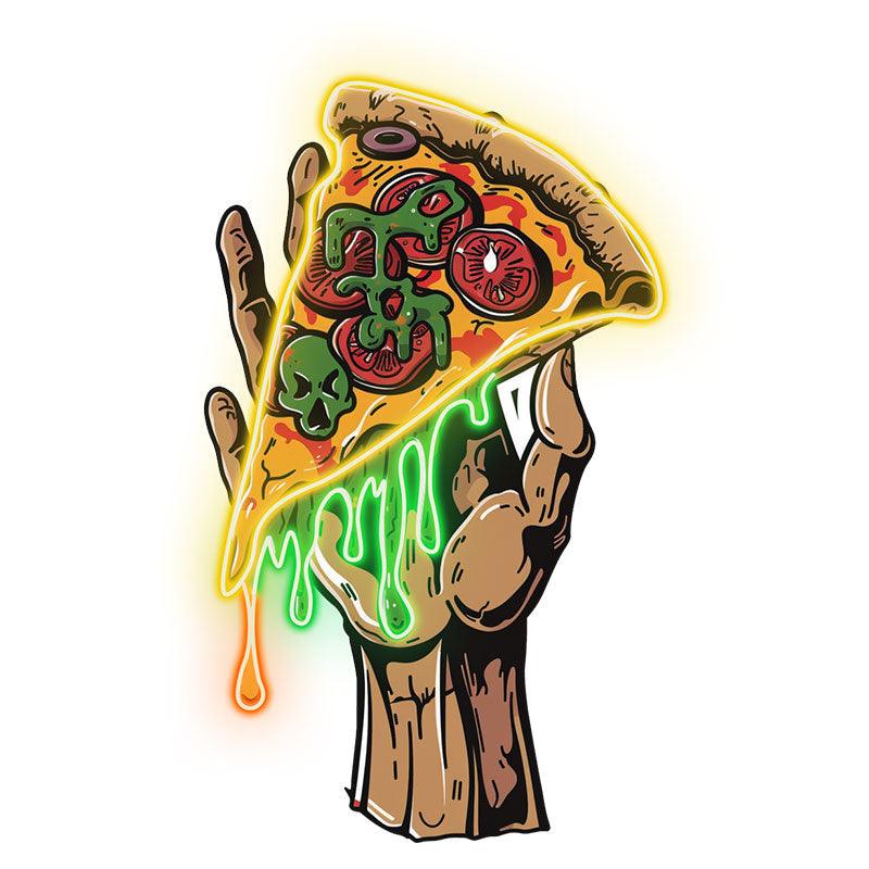 Delicious Pizza Neon signs | Large Hand-Held Pizza with Sauce and Vegetables | Perfect Decoration for Dining Room and Kitchen