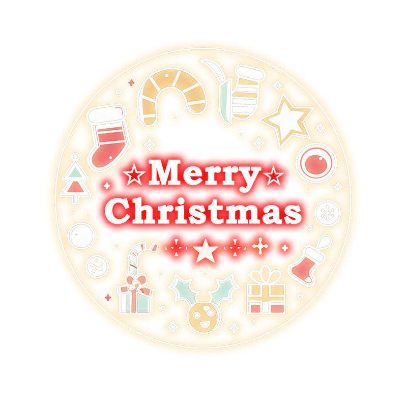 Creative Round Merry Christmas Neon signs | Gift & Text Decoration, Light Up the Holiday Spirit