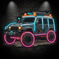 Blue Jeep Neon signs Lights | Creative LED Decorative Lights | Unique Car Ambient Lights | For Home, Party and Car Decoration