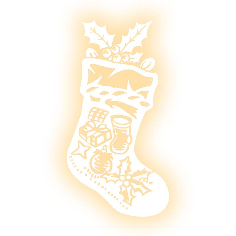 Golden LED Christmas Stockings | Creative holiday decorations, perfect for decorating your home  neon signs