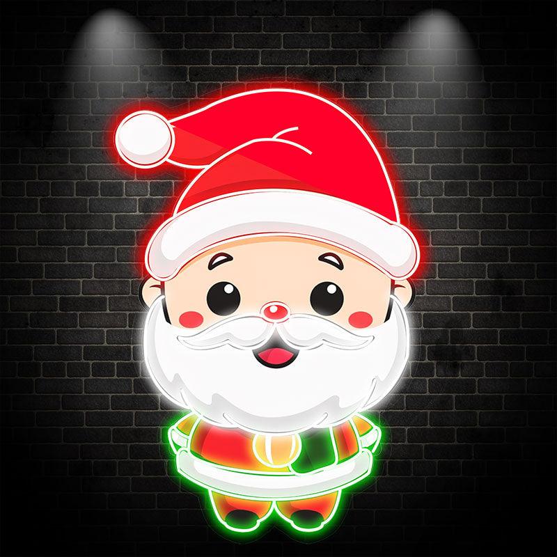 Cute Cartoon Santa Claus LED Neon signs | Long Beard Red Hat, Light Up the Holiday Cheer