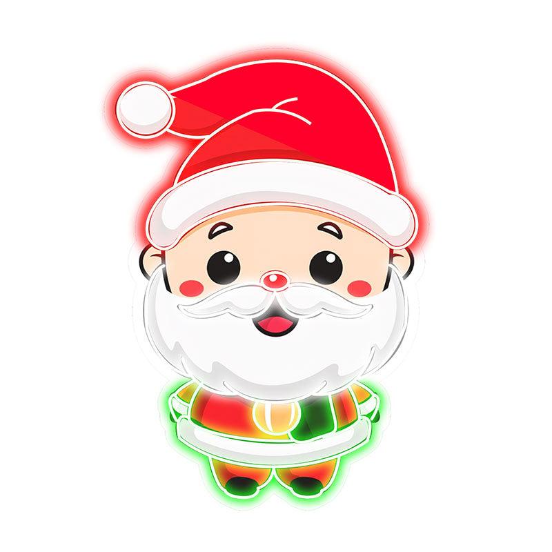 Cute Cartoon Santa Claus LED Neon signs | Long Beard Red Hat, Light Up the Holiday Cheer