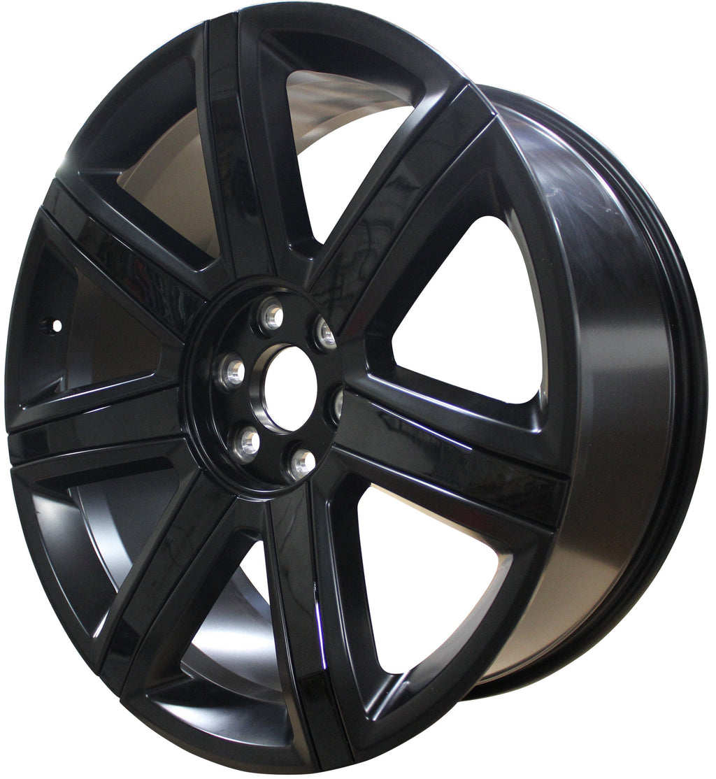 26" Cadillac Escalade ESV Tahoe Yukon Black Gloss Black Inserts Wheels & Rims