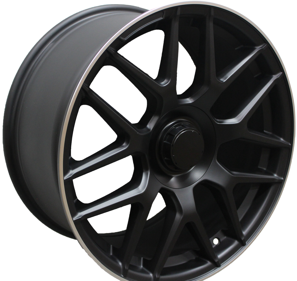 19" Mercedes S-Class CL Staggered Matte Black Machined Lip Wheels & Rims