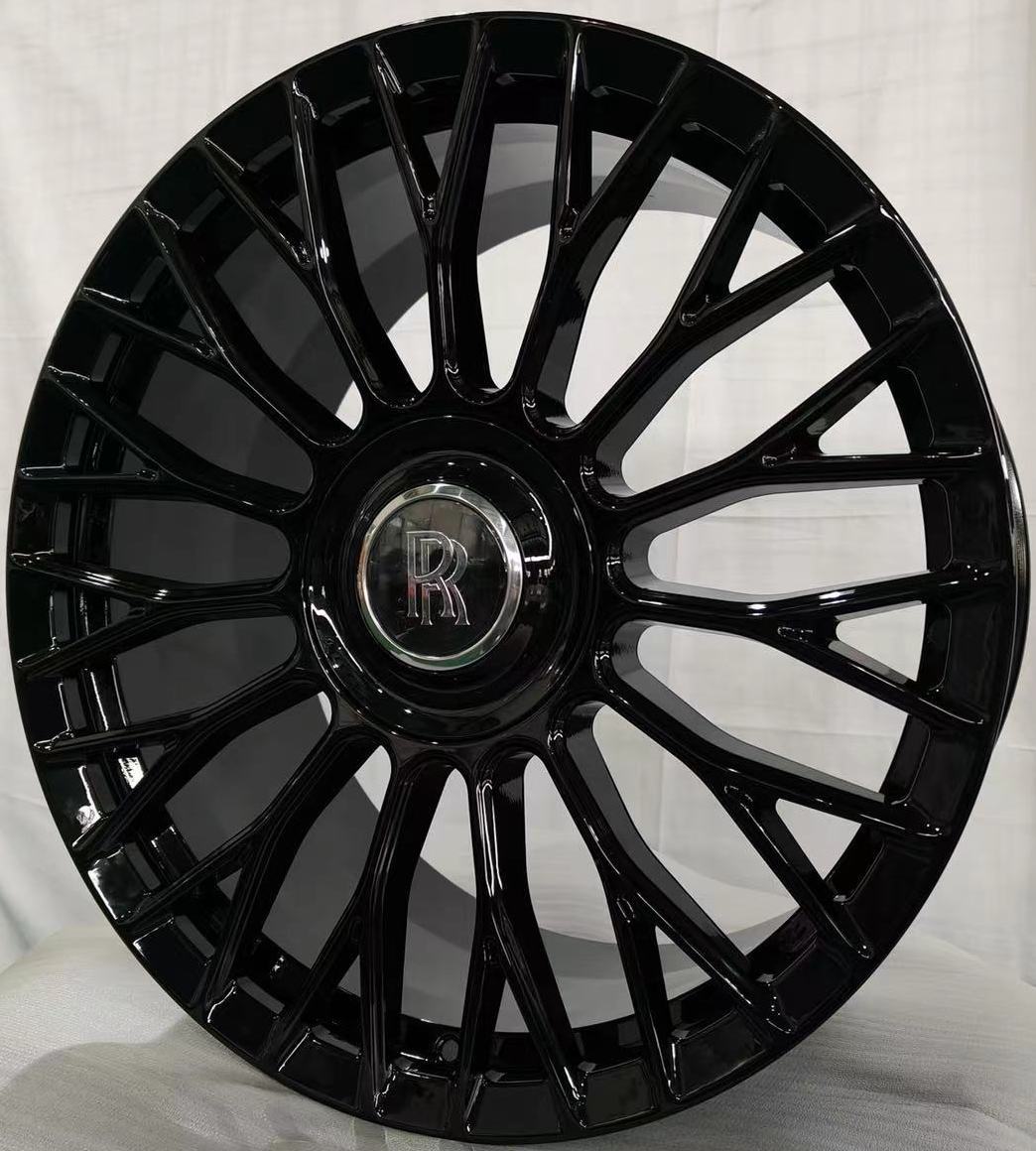 22" Rolls Royce Ghost Cullinan Phantom Forged Gloss Black Style 16 Wheels