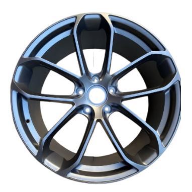 22" Porsche Cayenne Panamera Turbo S GTS Base Staggered Satin Gunmetal Machined Wheels & Rims