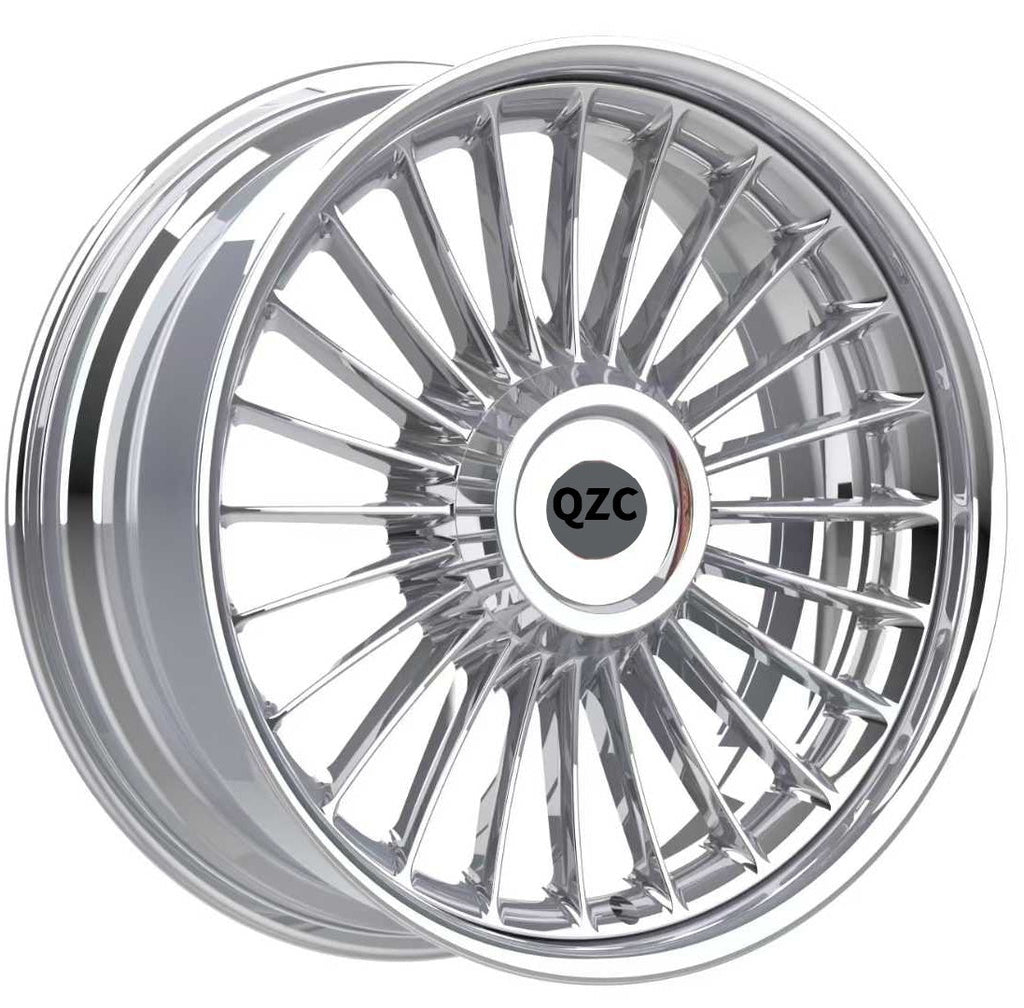 Two piece forged wheel hub