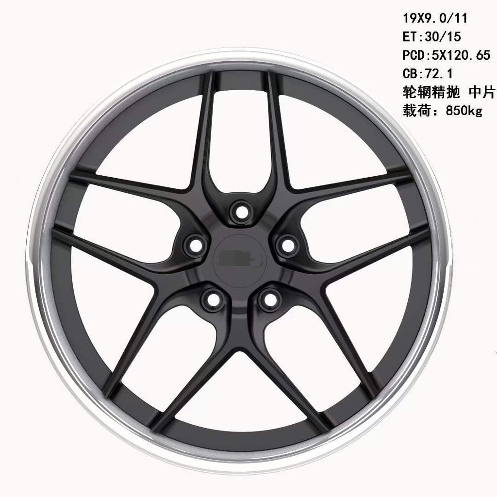 Two piece forged wheel hub