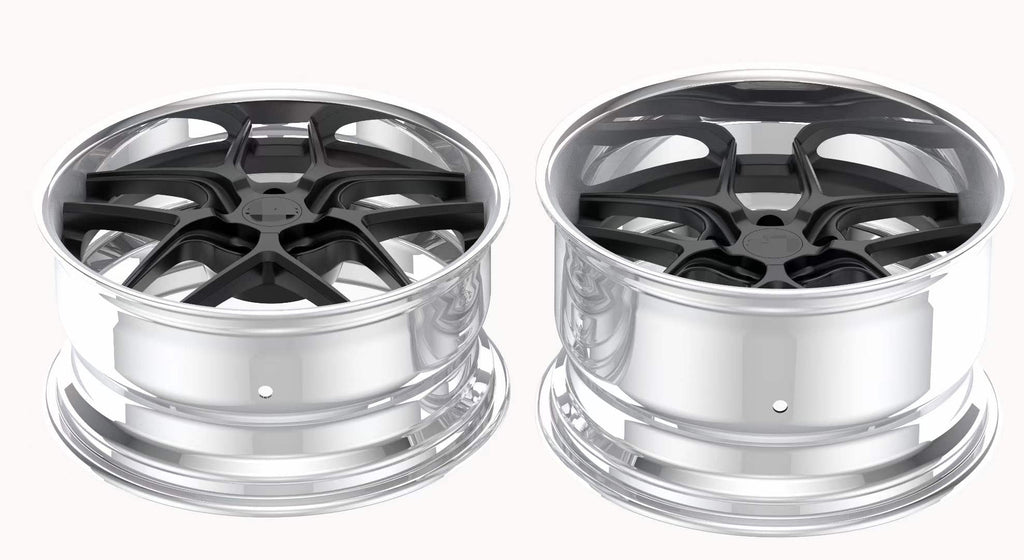 Two piece forged wheel hub