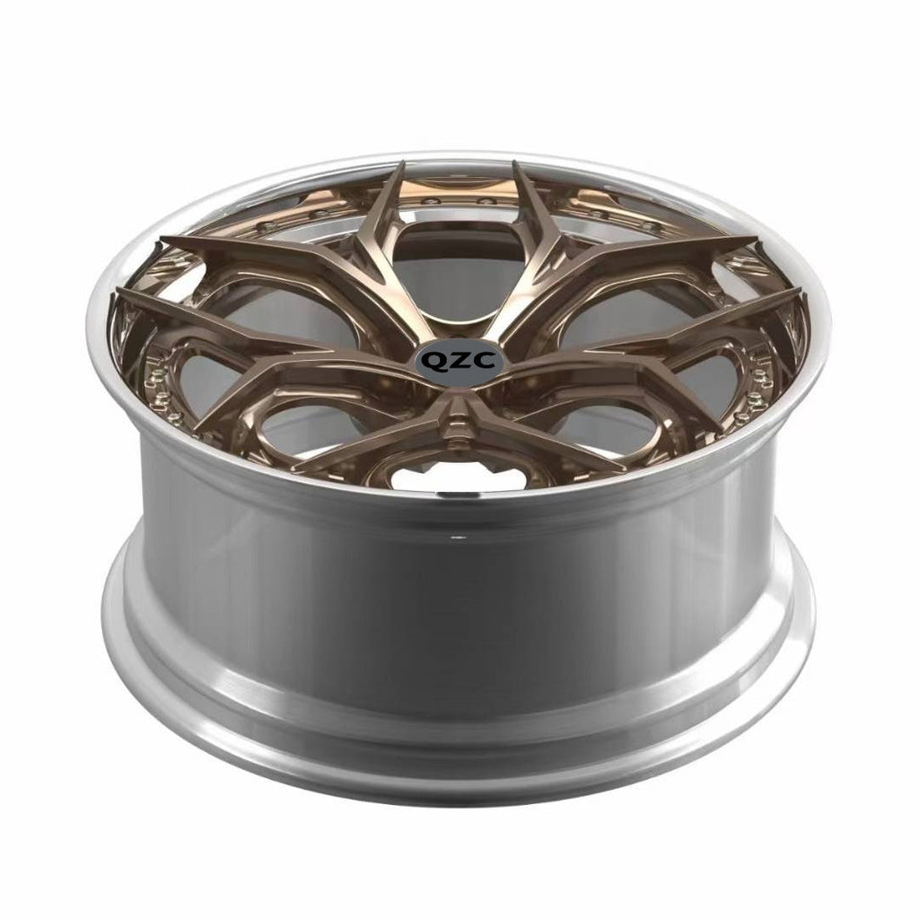 Customized two-piece forged wheel hub