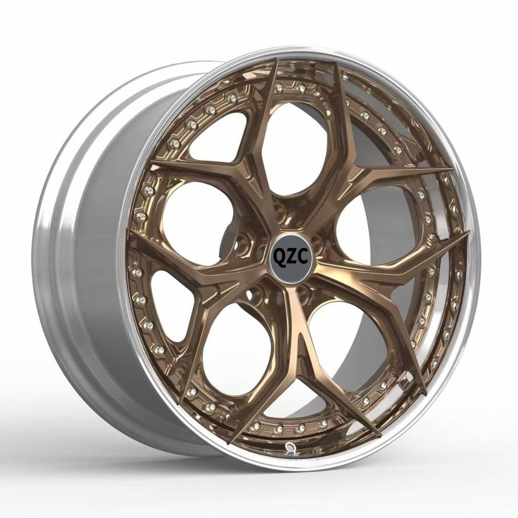 Customized two-piece forged wheel hub