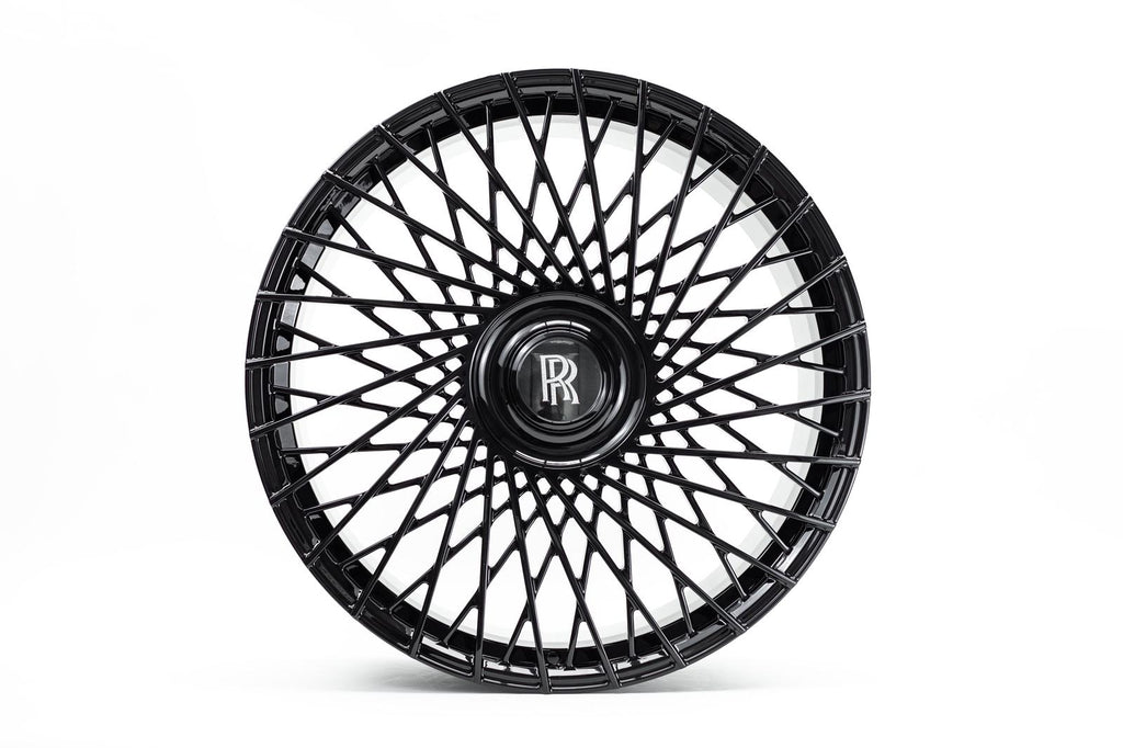 22" Rolls Royce Ghost Cullinan Phantom Forged Gloss Black Style 28 Wheels