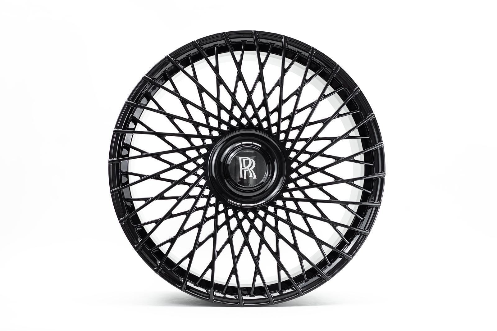 22" Rolls Royce Ghost Cullinan Phantom Forged Gloss Black Style 28 Wheels