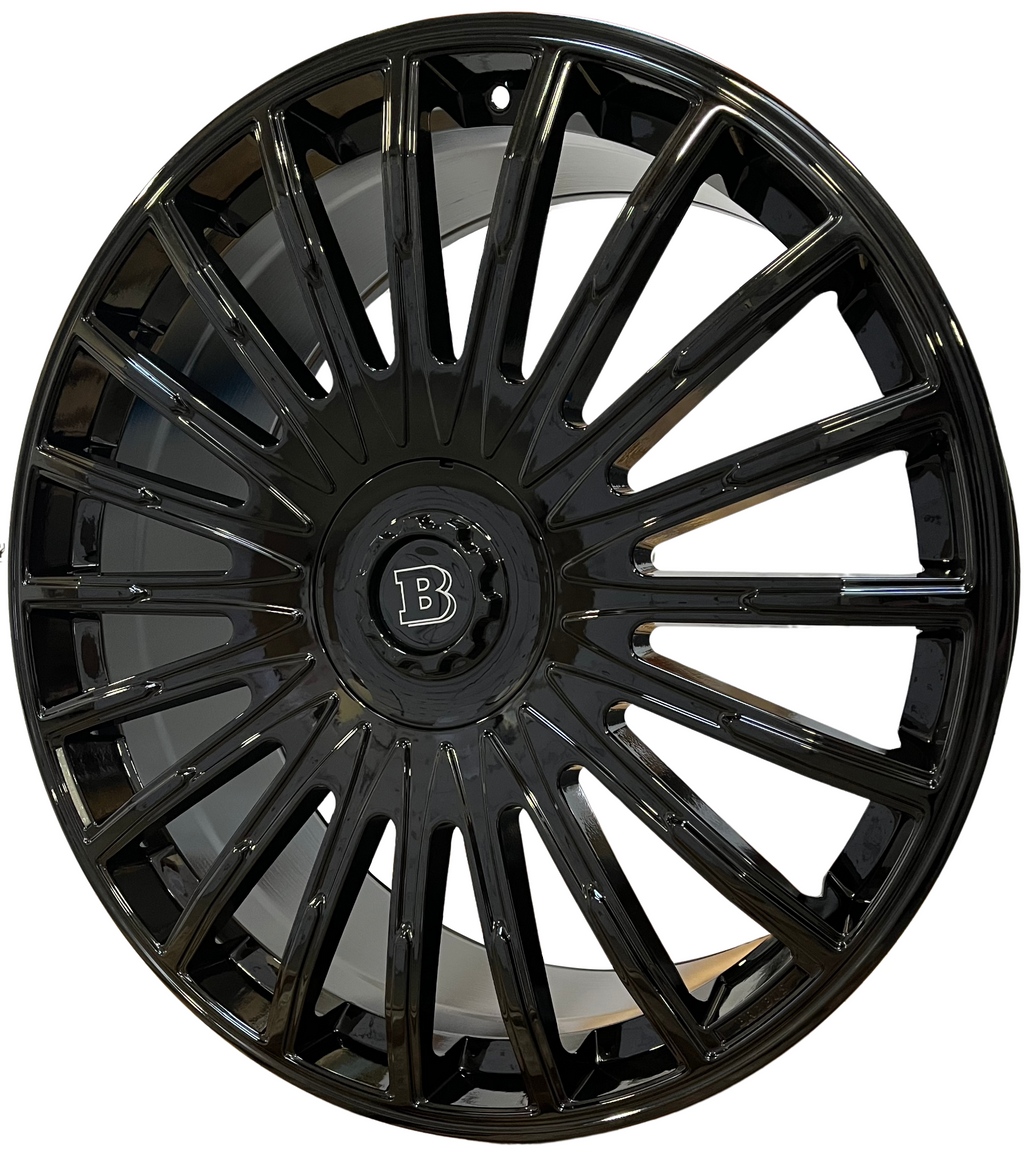 24" Mercedes G-Wagon G550 G63 G65 Forged Brabus Gloss Black Style 53 Wheels