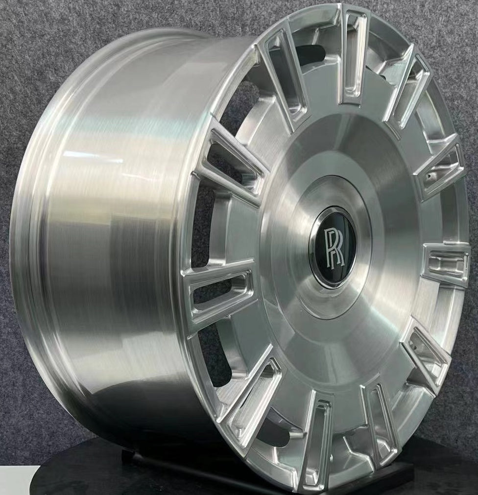 24" Rolls Royce Ghost Cullinan Phantom Forged Brushed Silver Style 19 Wheels & Rims