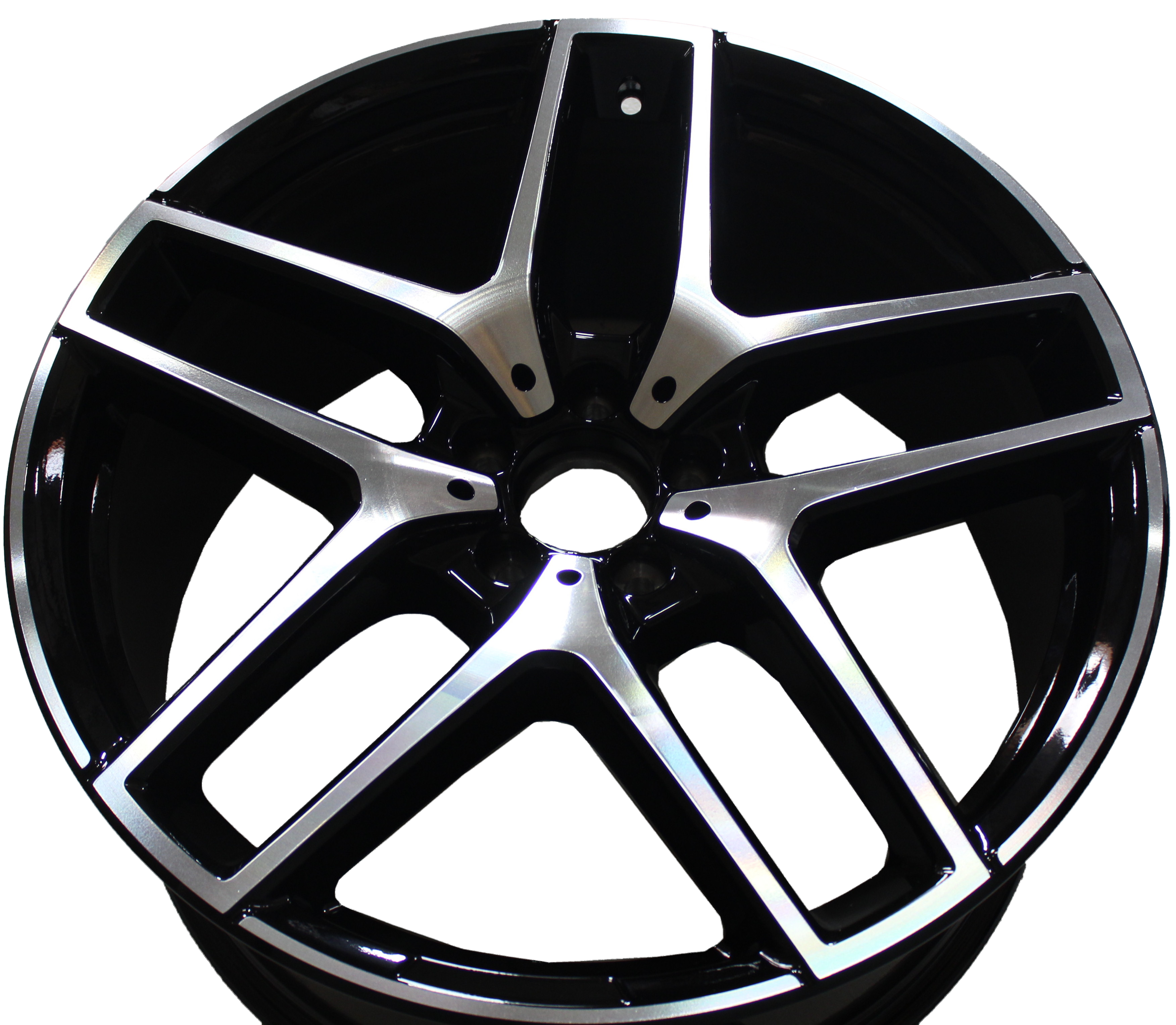 21" Mercedes ML GL GLE GLS Staggered Black Machined Wheels & Rims