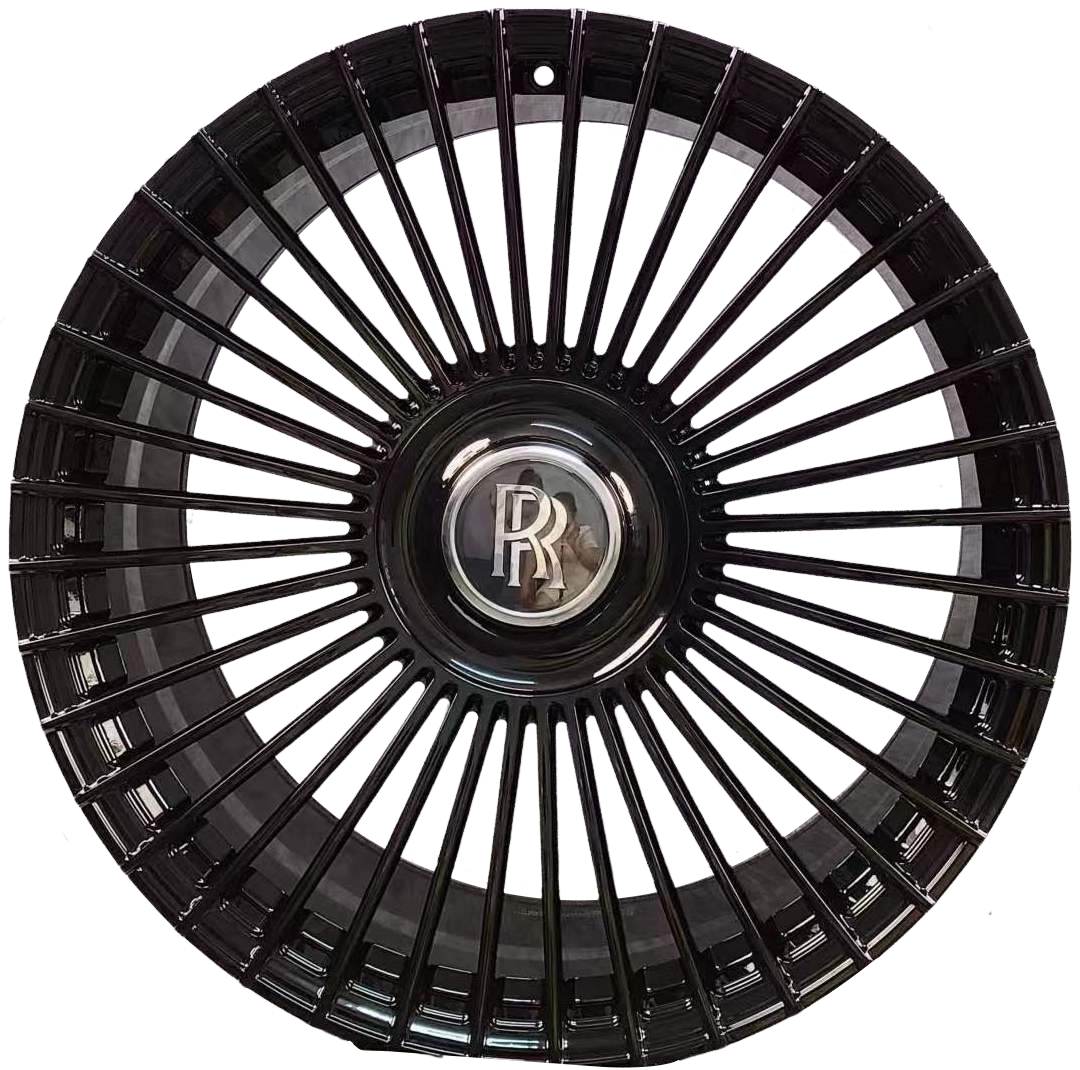 24" Rolls Royce Ghost Cullinan Phantom Forged Gloss Black Style 17 Wheels & Rims