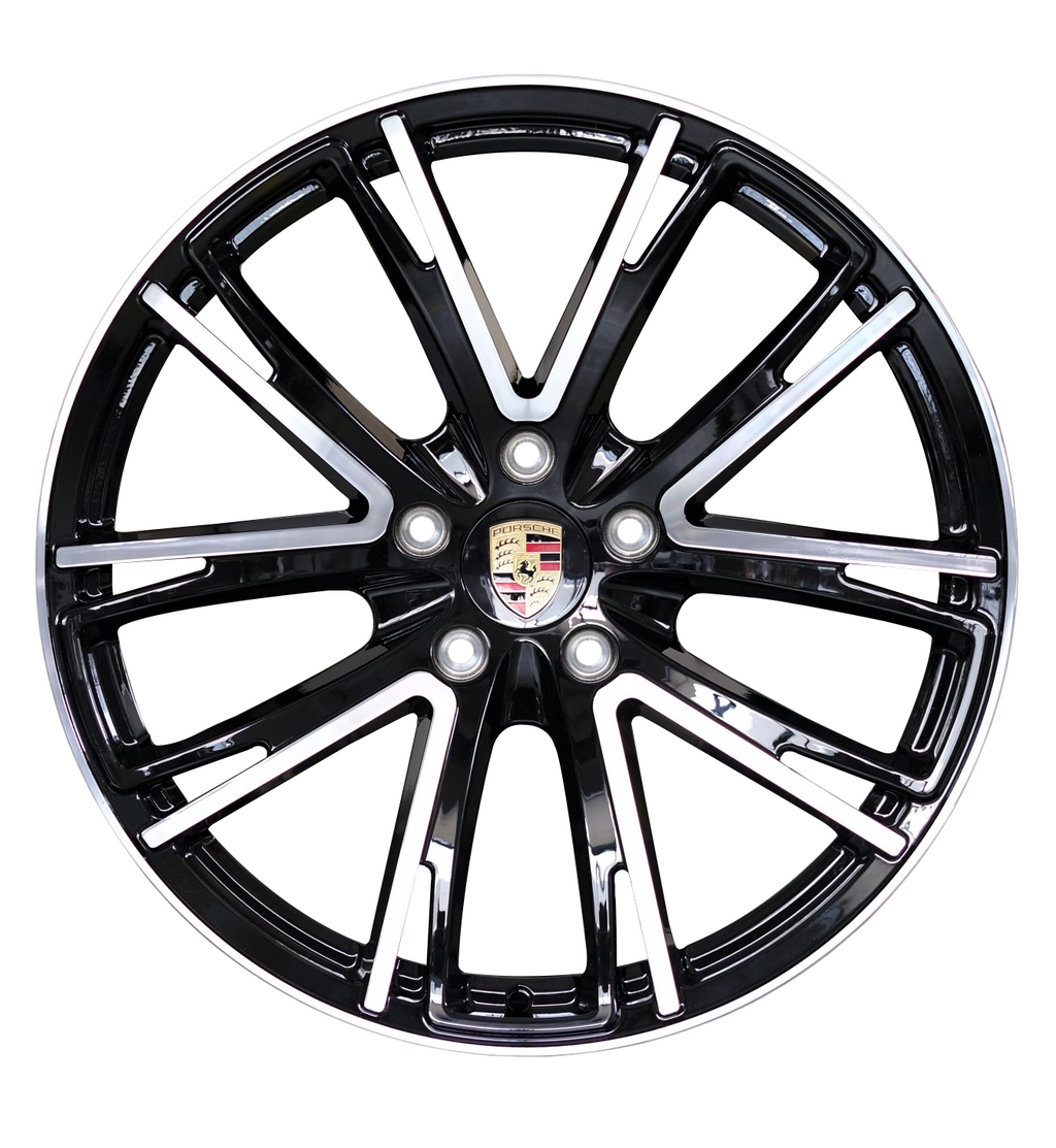 20" Porsche Panamera Taycan 911 Forged Black Machined Style 25 Wheels