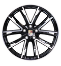 20" Porsche Panamera Taycan 911 Forged Black Machined Style 25 Wheels