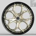 Two piece forged wheel hub