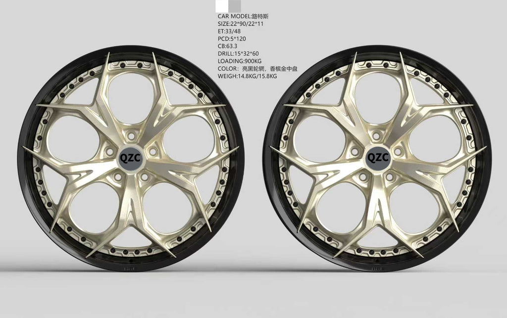 Two piece forged wheel hub