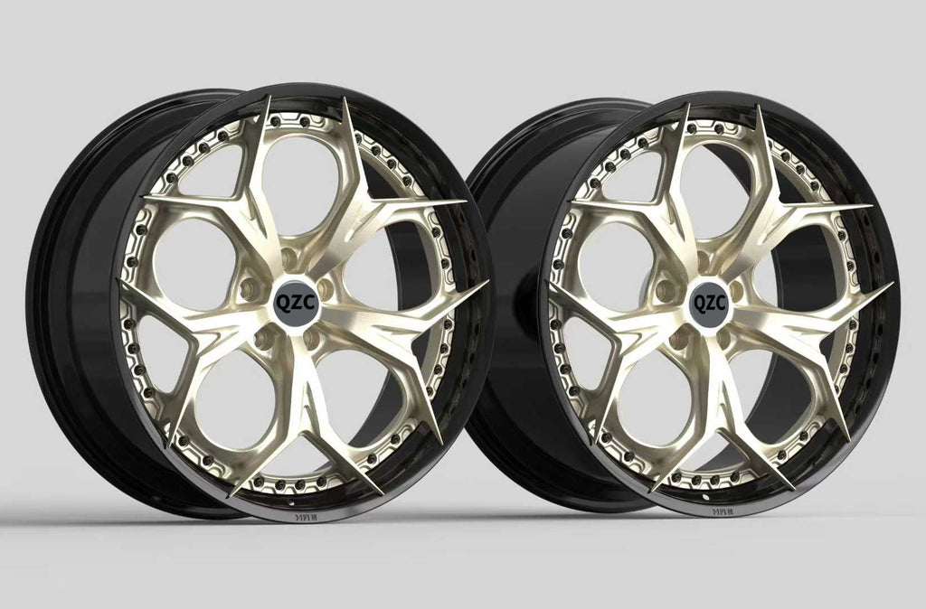 Two piece forged wheel hub