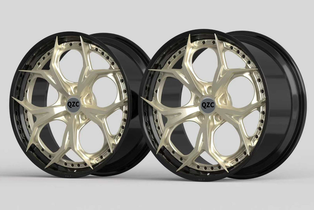 Two piece forged wheel hub