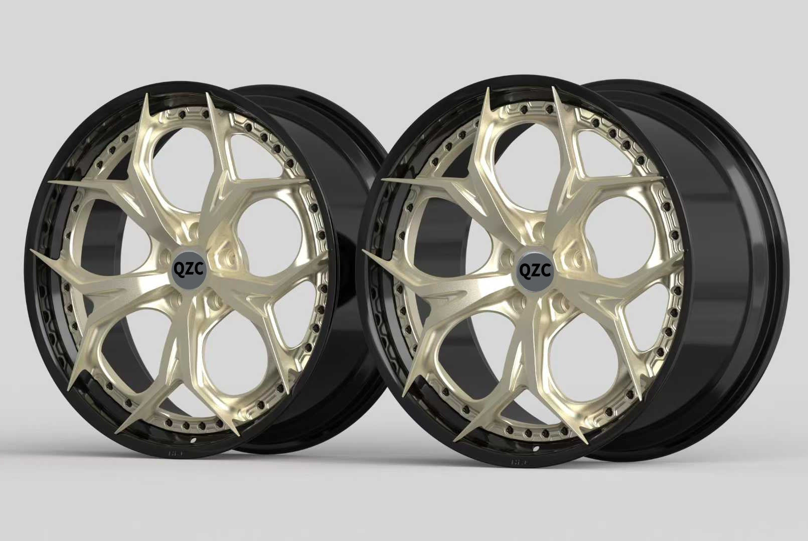 Two piece forged wheel hub