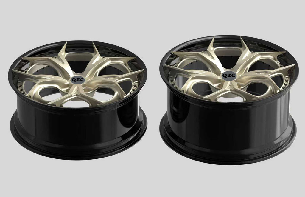 Two piece forged wheel hub