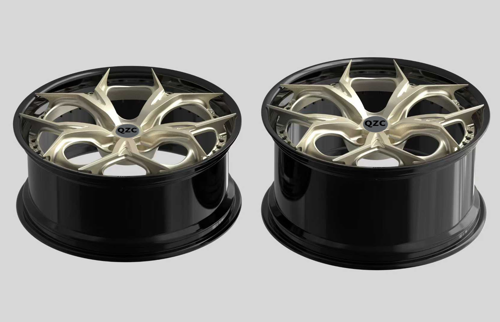 Two piece forged wheel hub