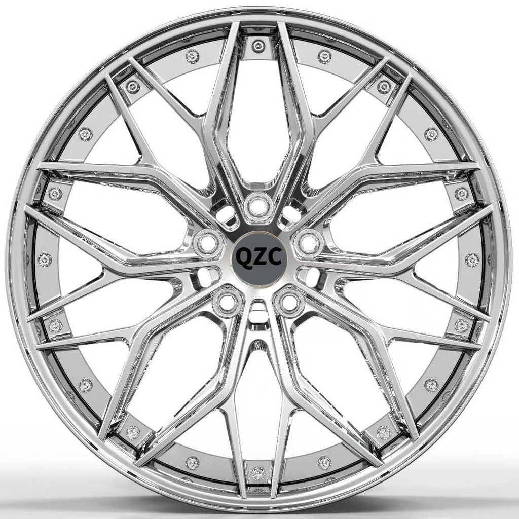 Customized two-piece forged wheel hub