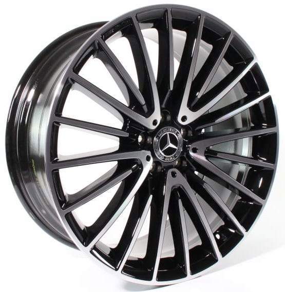 22" Mercedes S-Class S580 S600 S550 S63 Staggered Gloss Black Wheels & Rims