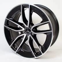 20" Mercedes S-Class S580 S600 S550 S63 Staggered Black Machined Wheels & Rims