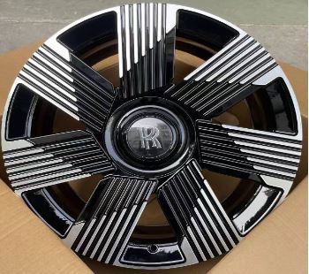 24" Rolls Royce Ghost Cullinan Phantom Forged Gloss Black Machined Style 2412 Wheels & Rims