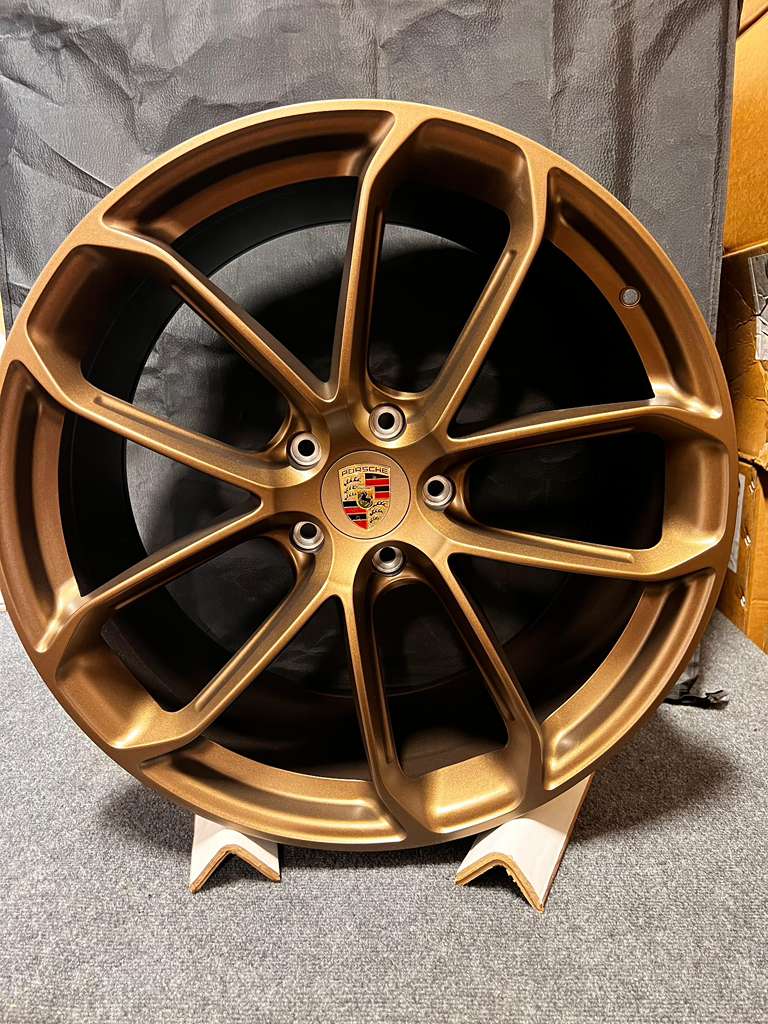 22" Porsche Cayenne Panamera Base Turbo S GTS Staggered Matte Bronze Wheels & Rims