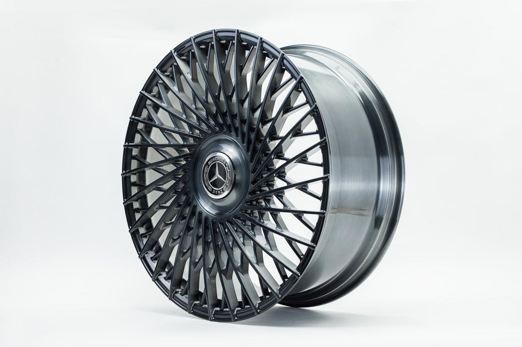 22" Mercedes S-Class Forged Staggered Gunmetal Brushed Style 6912 Wheels