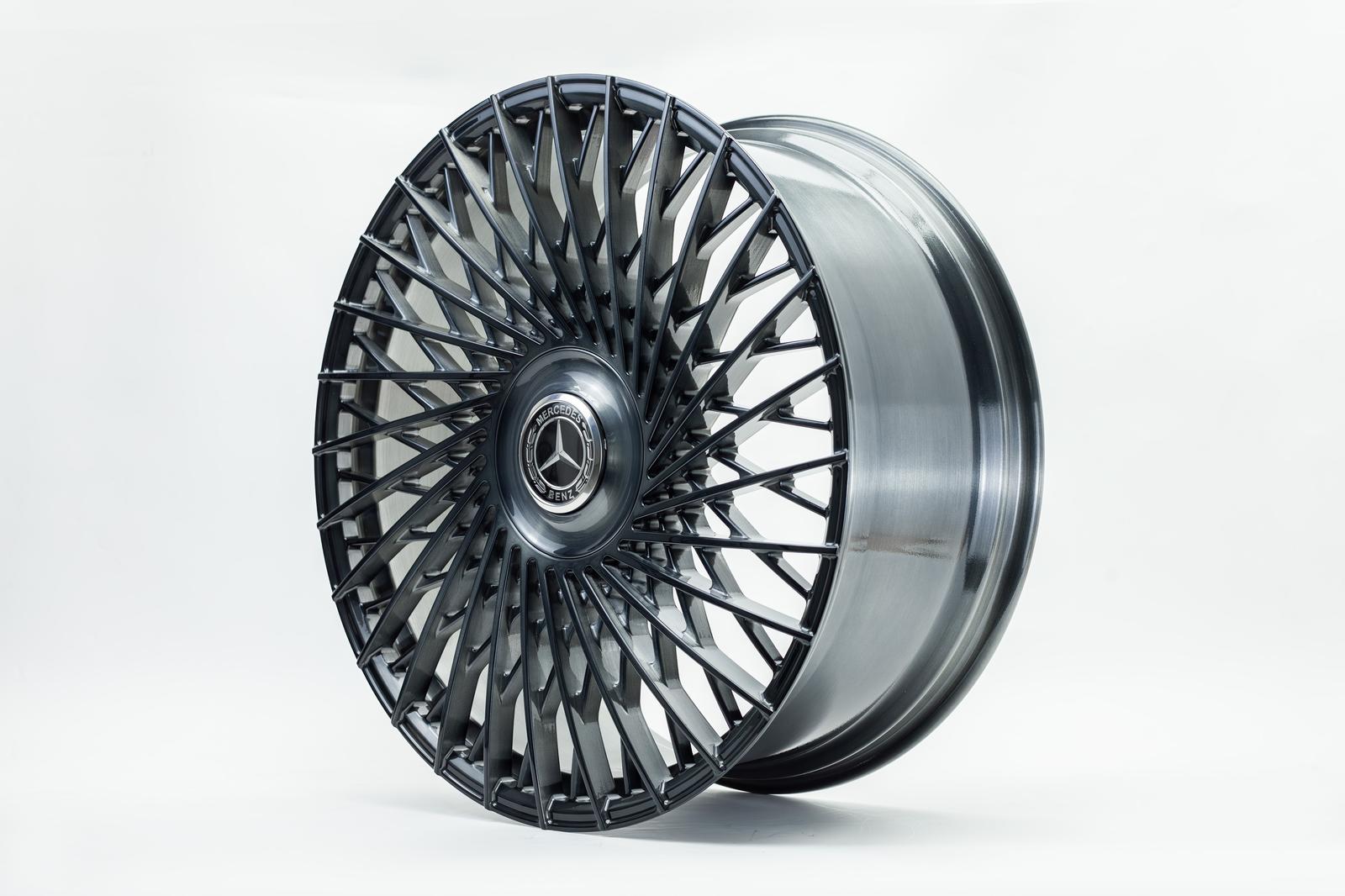 22" Mercedes S-Class Forged Staggered Gunmetal Brushed Style 6912 Wheels